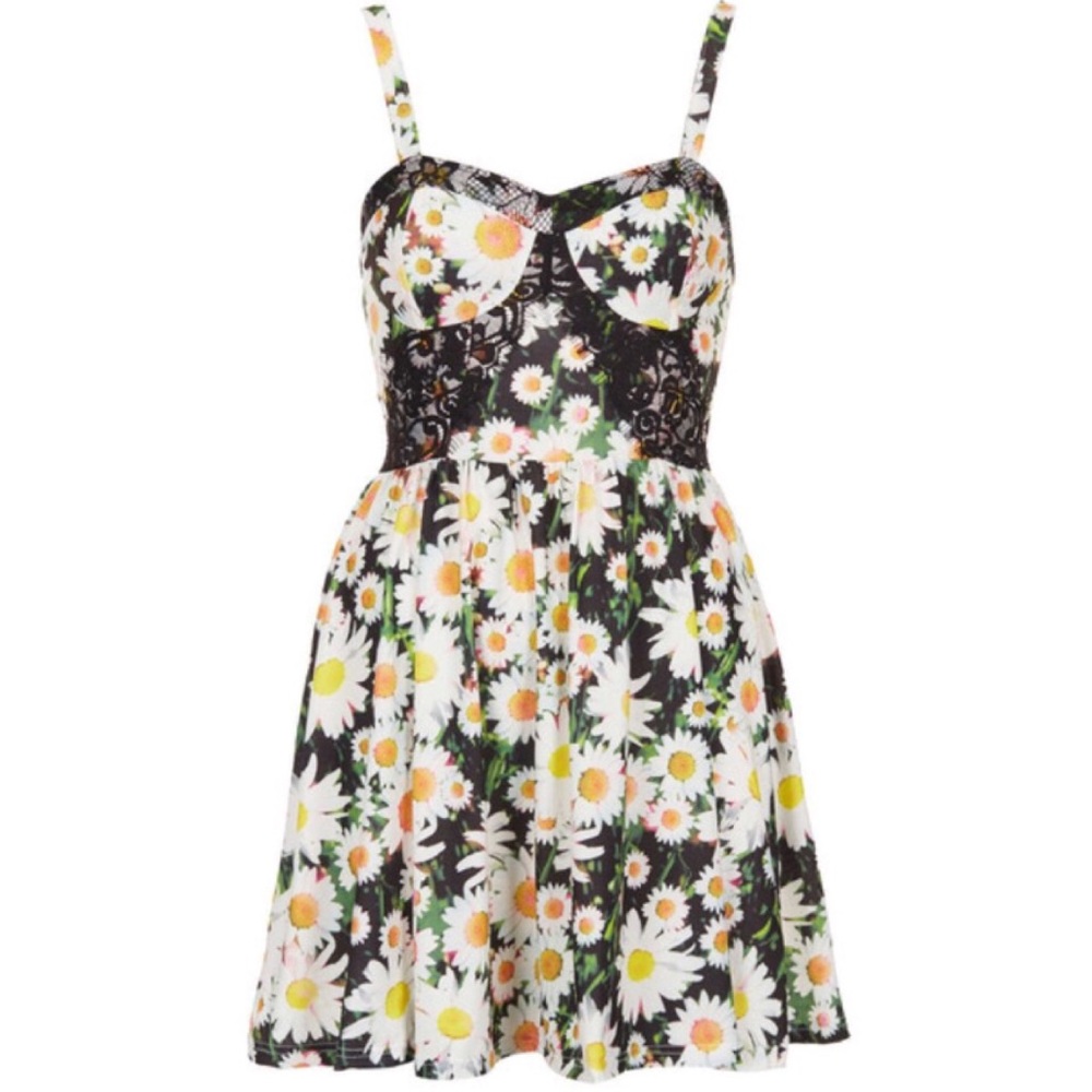 Y2K Topshop flower/lace dress
